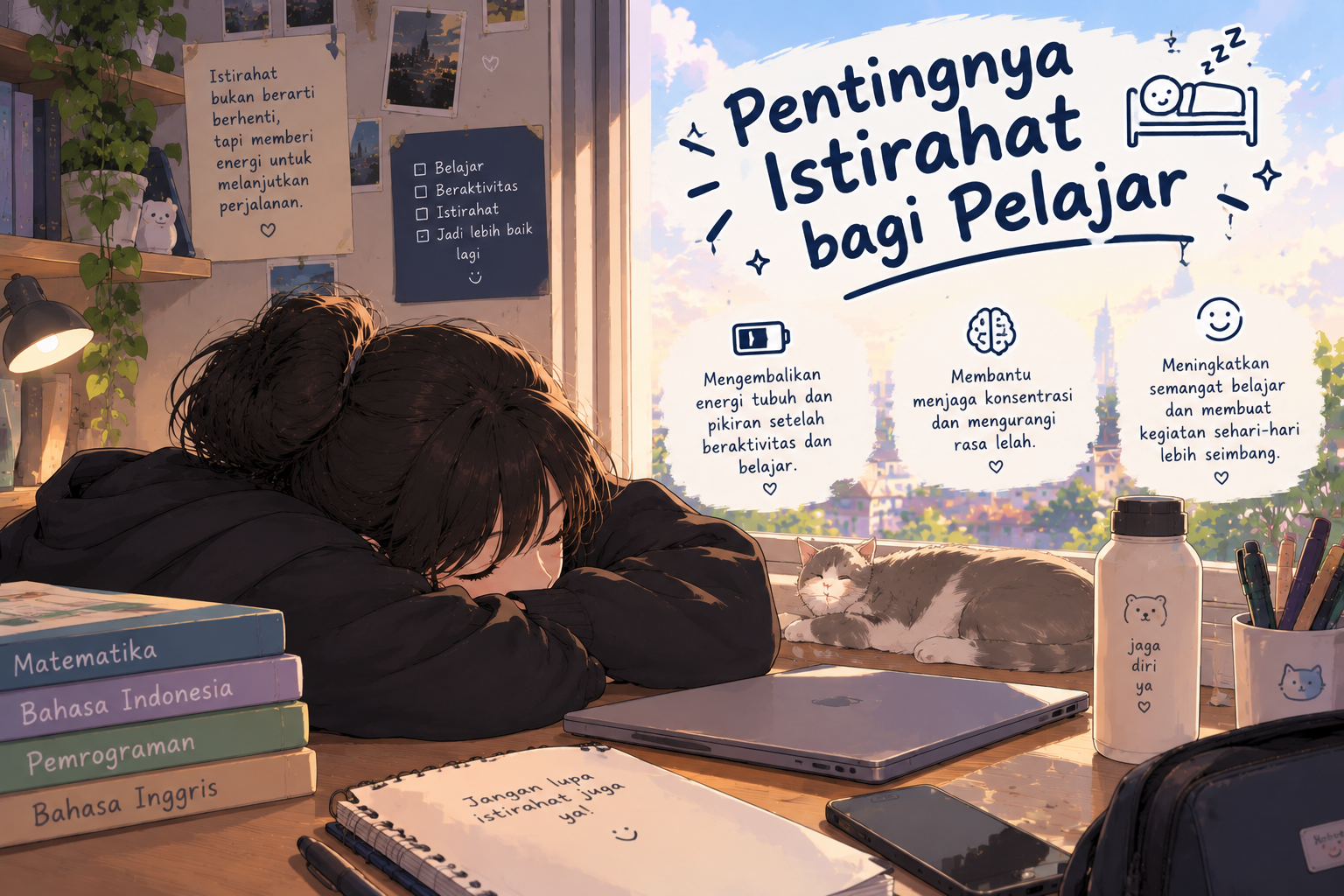 Gambar Pentingnya Istirahat bagi Pelajar